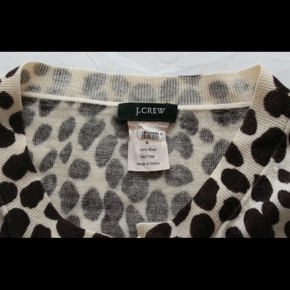 J Crew Leopard Print Cheetah Button Down Cardigan - Picture 3 of 4